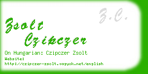 zsolt czipczer business card